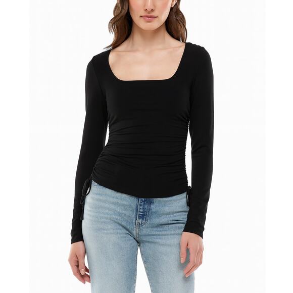 WAYF Ruched Top in Black Size L NWT - Picture 1 of 9